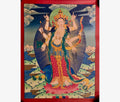 Hand painted Standing marichi thangka painting. Oser Chenma.