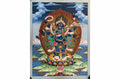 Genuine 6 armed mahakala of sangpa kagyu tradition. gompo chyagdrugpa. hand painted.