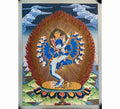 Original Hevajra thangka painting. hand painted yidam deity. Heyvajra.