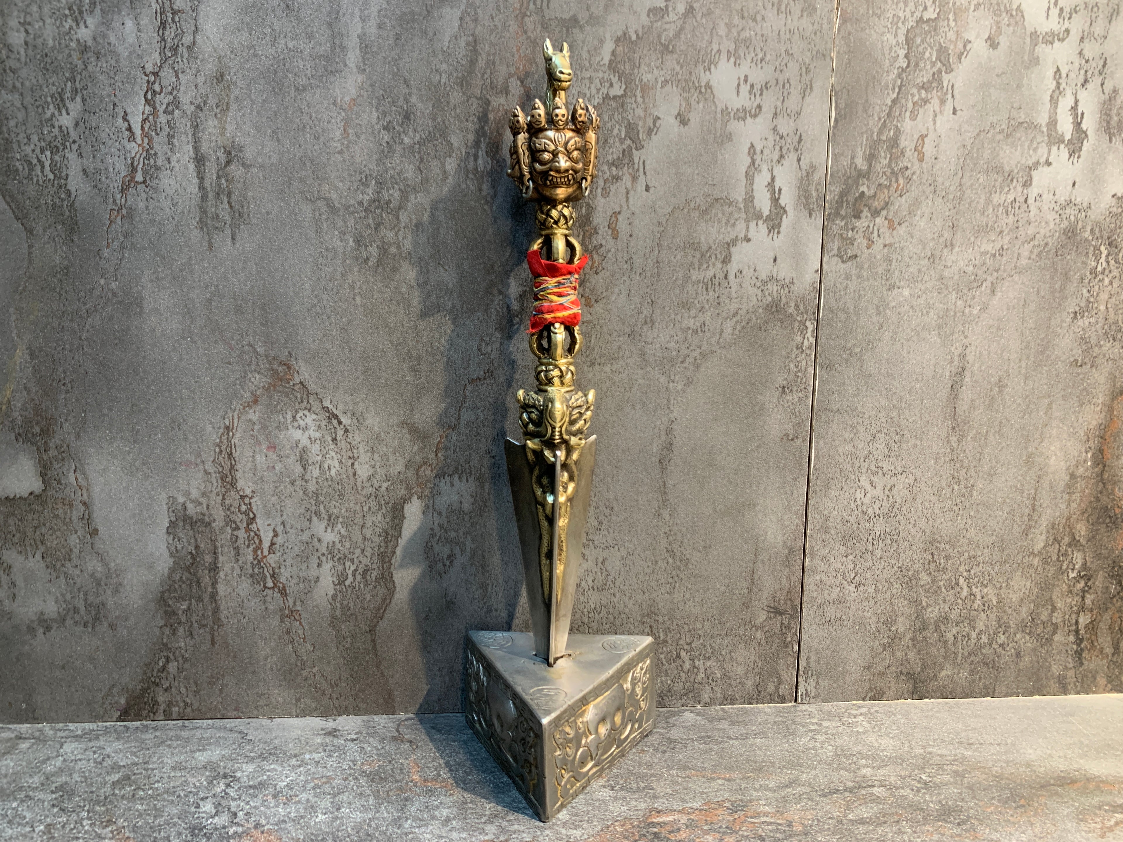 35cm tall Hayagriva phurba. handcrafted Tamdin Phurba.