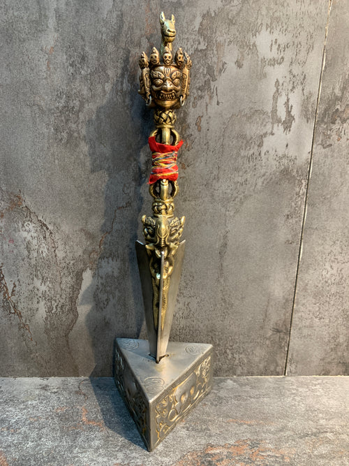 35cm tall Hayagriva phurba. handcrafted Tamdin Phurba.