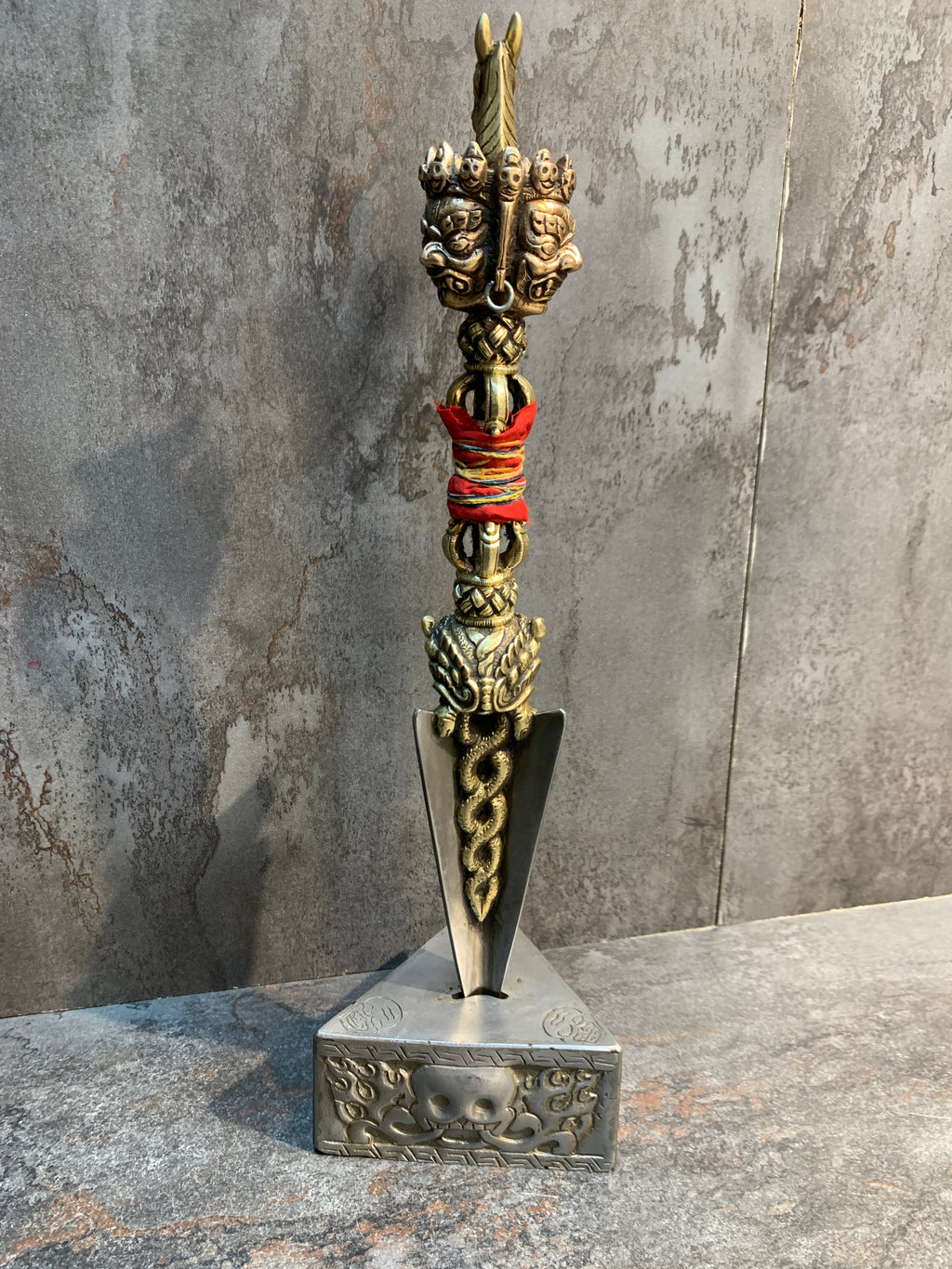 35cm tall Hayagriva phurba. handcrafted Tamdin Phurba.