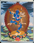 Original Nairatmya dakini thangka painting. hand painted Dagmema thangka.