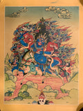 Hand painted Palden lhamo thangka painting. Tibetan dharma protector. Shri devi.