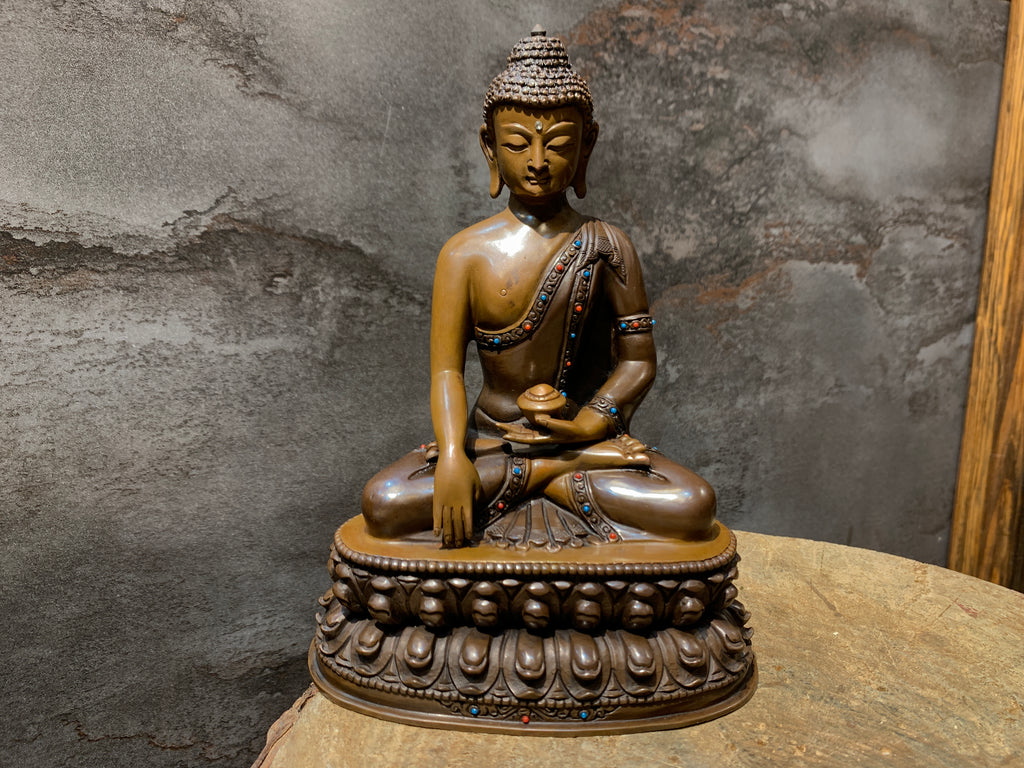 Shakyamuni Buddha made  of copper. hand crafted.