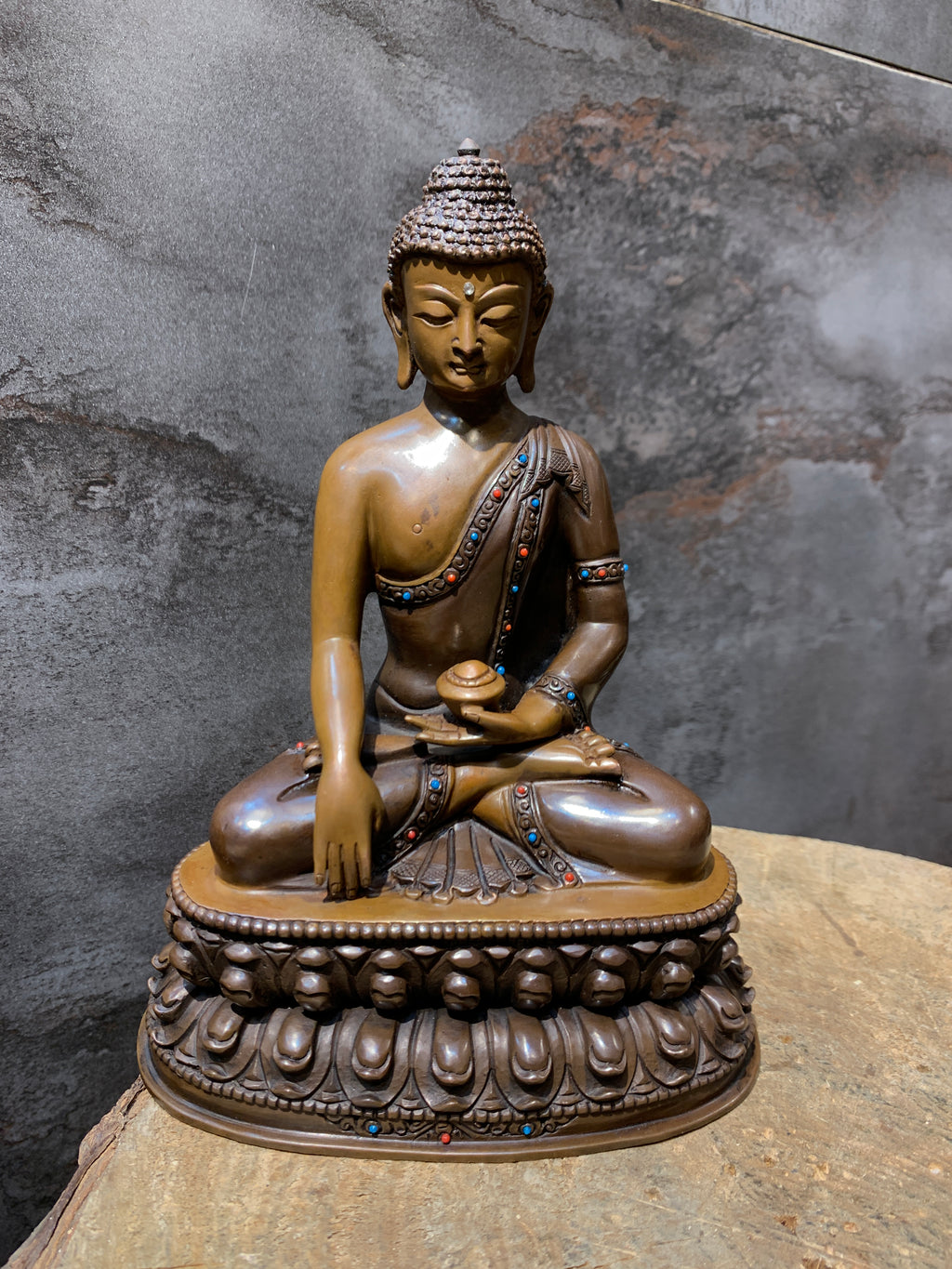 Shakyamuni Buddha made  of copper. hand crafted.