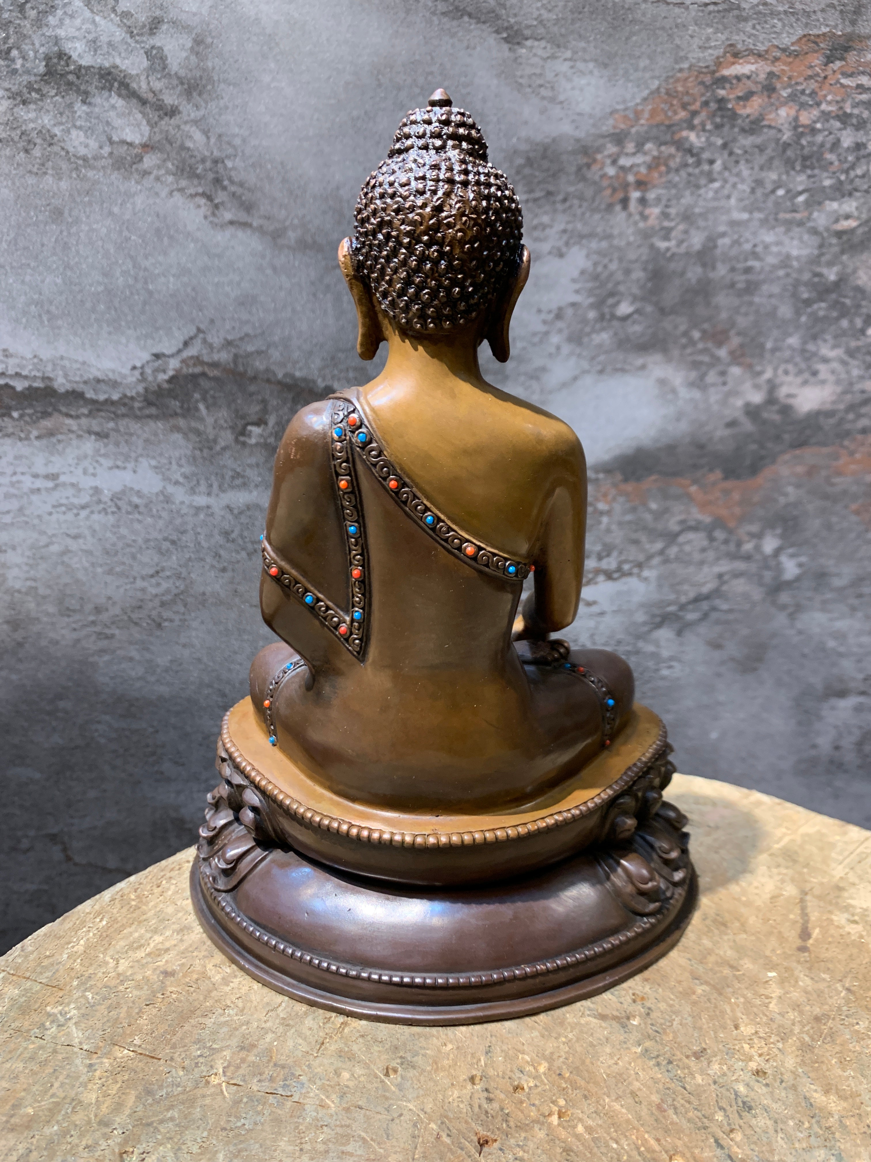 Shakyamuni Buddha made  of copper. hand crafted.
