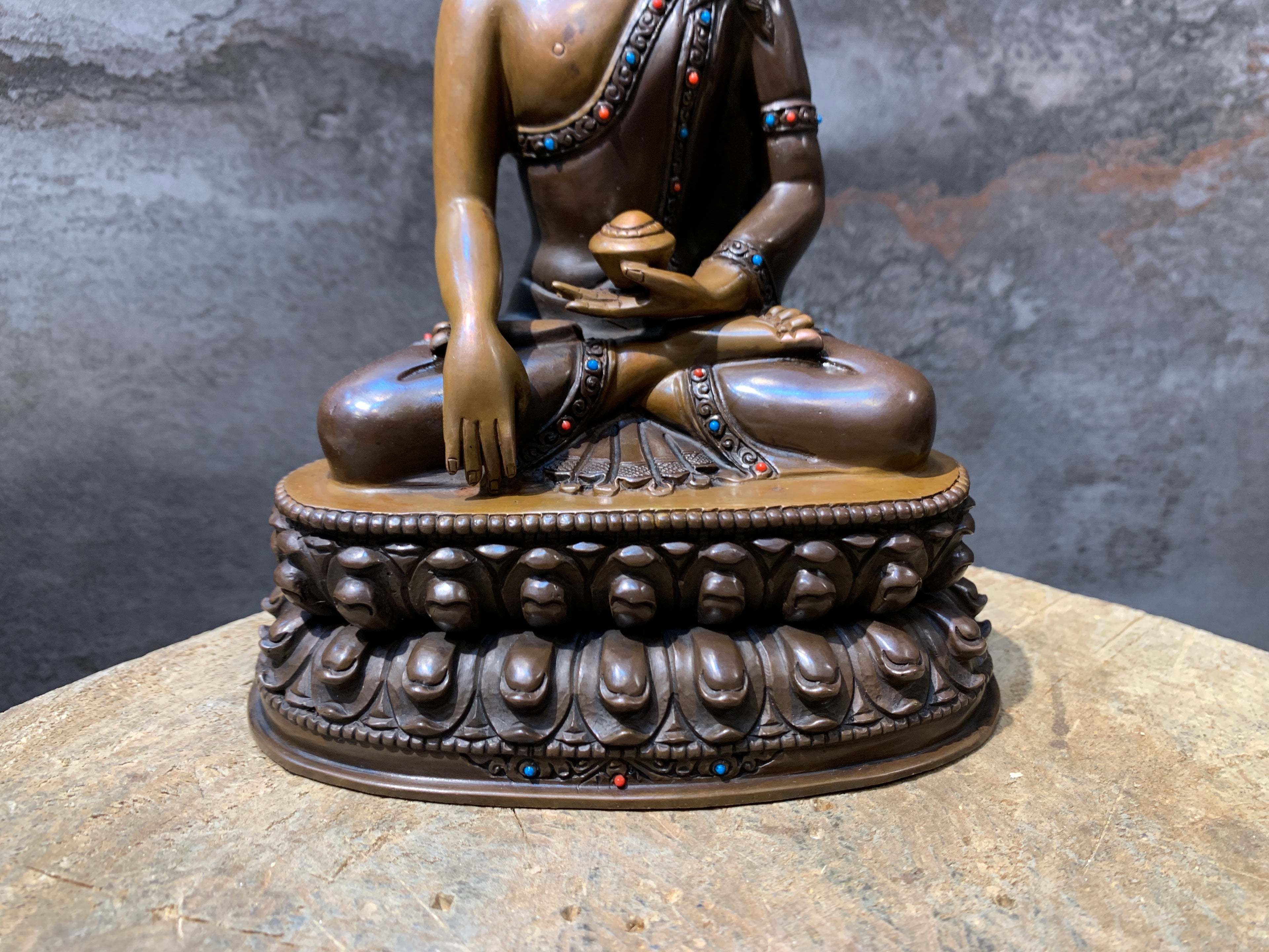 Shakyamuni Buddha made  of copper. hand crafted.