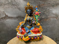 Rare Black Tara Statue. Handcrafted Dolma Nagmo wrathful Tara.