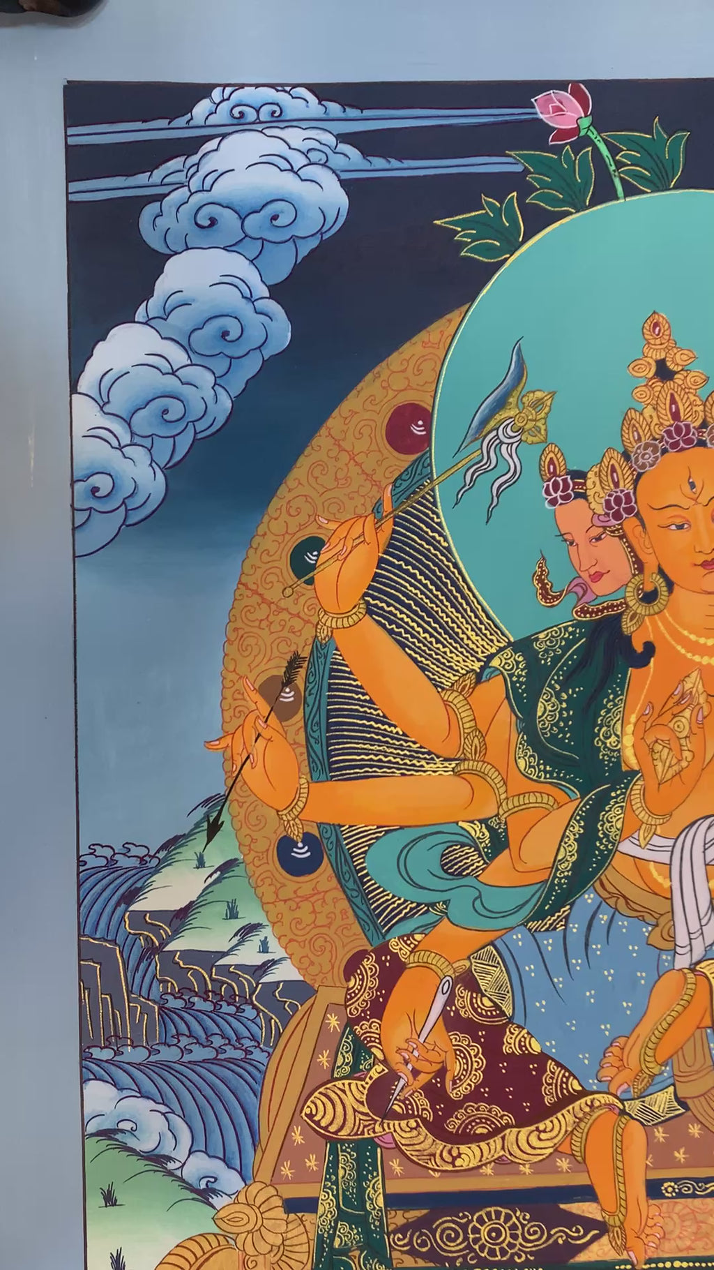 Hand painted Marichi thangka painting. Oser Chenma.
